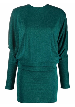 Alexandre Vauthier wide-shoulder knitted dress - Green