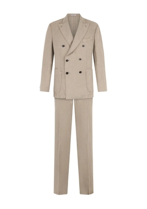 Boglioli double-breasted linen suit - Neutrals