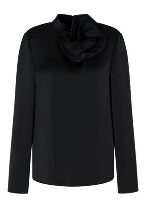 Emporio Armani ruffled high-neck blouse - Black