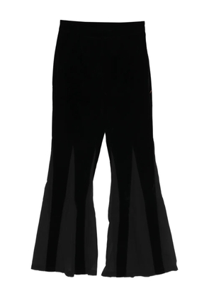 NEVER FULLY DRESSED velvet flared trousers - Black