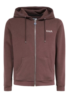 BALR. logo-print hoodie - Brown