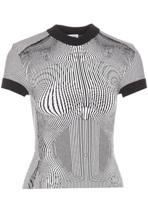 Jean Paul Gaultier Morphing Pinstripes t-shirt - White