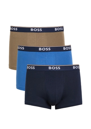 BOSS logo-waistband boxers (set of three) - Blue