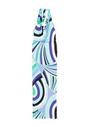 PUCCI Iride-print maxi dress - Blue