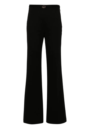 TWINSET logo-plaque straight-leg trousers - Black