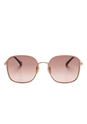 Chloé Eyewear oversize-frame sunglasses - Gold