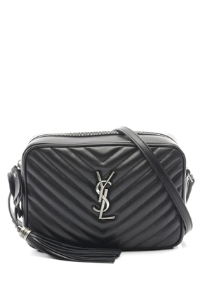 Saint Laurent Pre-Owned Lou chevron leather camera bag - Black