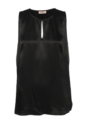 Tory Burch keyhole satin tank top - Black