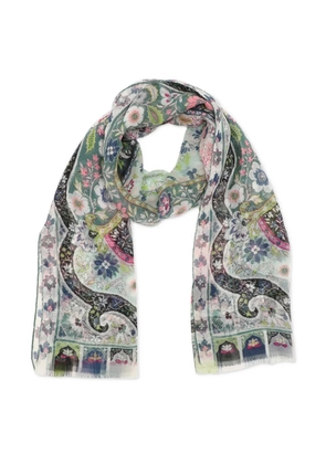 Etro Pre-Owned floral-print scarf - Green