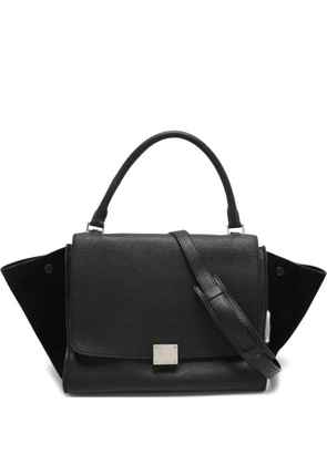 Celine Pre-Owned trapeze leather suede bag - Black