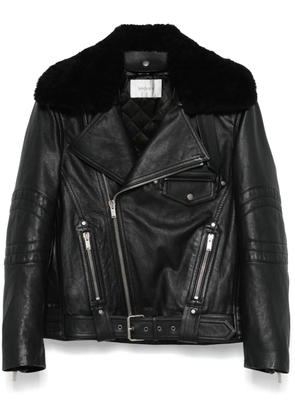Saint Laurent leather biker jacket - Black