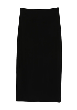 Norma Kamali rear-vent midi skirt - Black