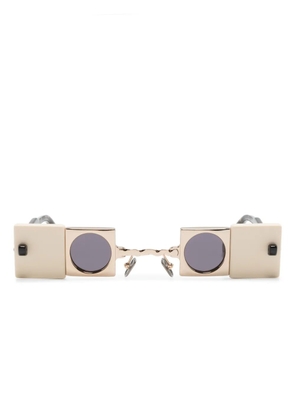 Kuboraum Q50 geometric-frame sunglasses - Neutrals