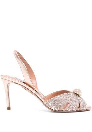 Aquazzura 80mm crystal-embellished pumps - Pink