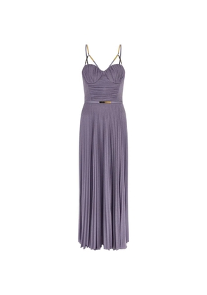 Elisabetta Franchi pleated maxi dress - Purple