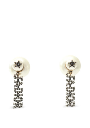 Christian Dior Pre-Owned 2010s star-detail rhinestone earrings - Gold