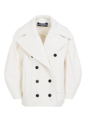 Jacquemus double-breasted coat - White