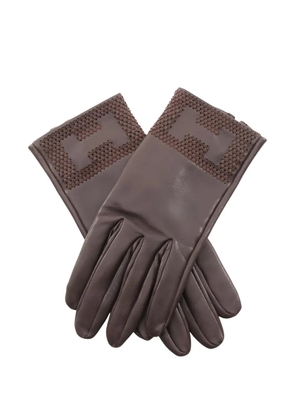 Hermès Pre-Owned 2000s logo leather gloves - Brown
