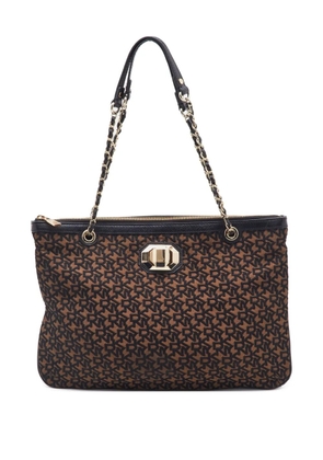 DKNY Vintage monogram-jacquard shoulder bag - Brown