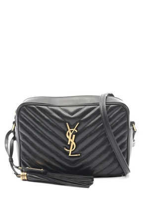 Saint Laurent Pre-Owned 2010s Lou chevron leather shoulder bag - Black