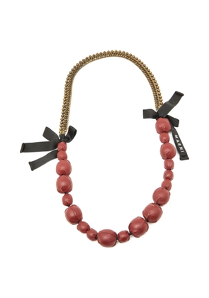 Marni Pre-Owned braided-chain padded-beads necklace - Gold