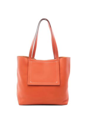 Hermès Pre-Owned 2021 46 Cabas orange poppy taurillon clemence leather tote bag