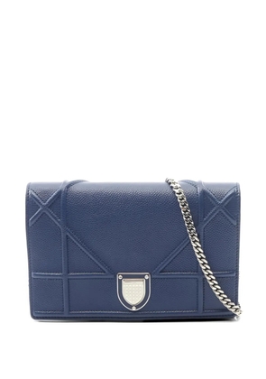 Christian Dior Pre-Owned 2010s Diorama leather chain mini bag - Blue