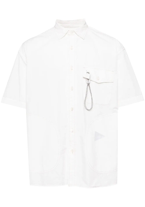 and Wander appliqué-detail short-sleeve shirt - White