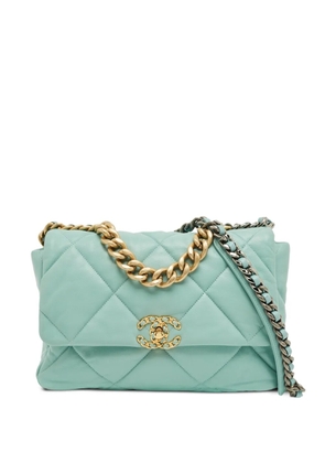 CHANEL Pre-Owned 2019 large 19 quilted leather tote bag - Blue