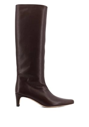 STAUD Wally pointed leather boots - Brown