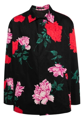 Yohji Yamamoto floral-print shirt jacket - Black