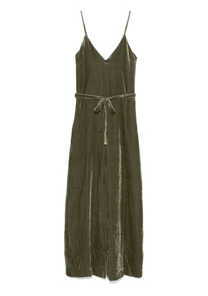 Gold Hawk velvet jumpsuit - Green