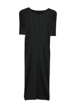 Pleats Please Issey Miyake Monthly Colors: August pleated midi dress - Black