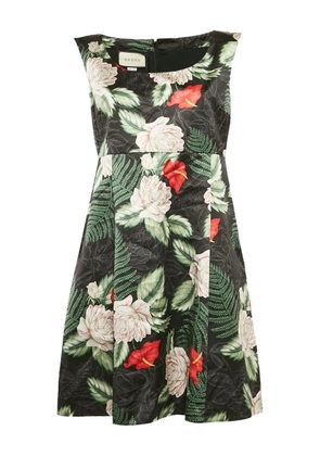 Gucci Pre-Owned floral-print sleeveless dress - Black