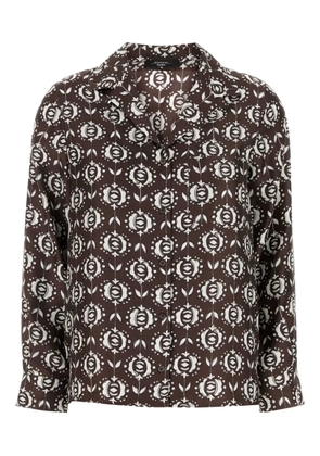 Weekend Max Mara floral-print shirt - Brown