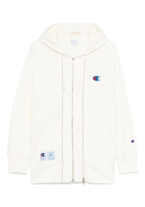 Undercover x Champion logo-patch hoodie - White