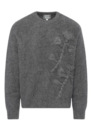 Wooyoungmi cable-embroidered sweater - Grey