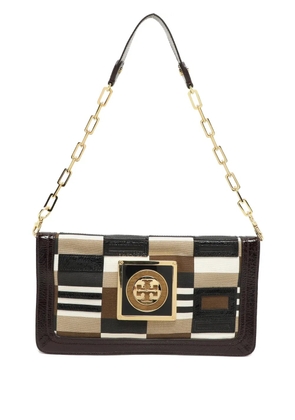 Tory Burch patchwork chain shoulder bag - Black