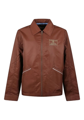 Champion logo shirt jacket - Brown