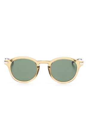 Gucci Eyewear Web-detail sunglasses - Gold