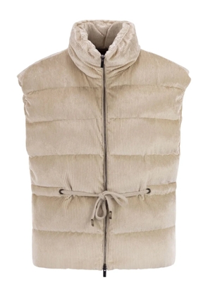 Peserico drawstring gilet - Neutrals