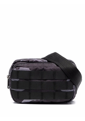 Diesel camouflage-print quilted belt bag - Black