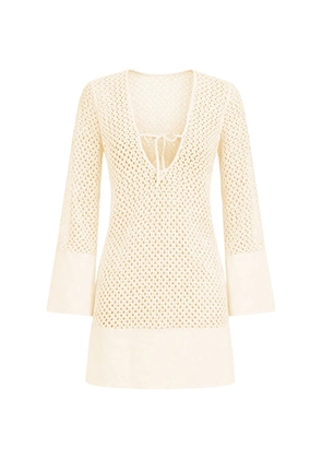 Seafolly bell sleeve beach dress - Neutrals