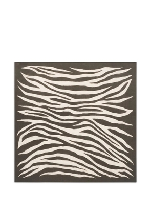 BOMPARD zebra-print square scarf - Black