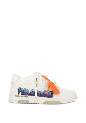 Off-White M-Out Of Office graffiti-design leather sneakers
