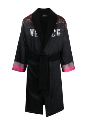 Versace landscape-print cotton robe - Black