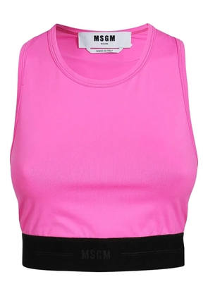 MSGM elastic-waistband tank top - Pink
