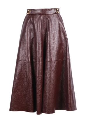 Elisabetta Franchi panelled A-line skirt - Red