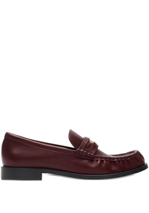 Burberry leather cadet loafers - Red