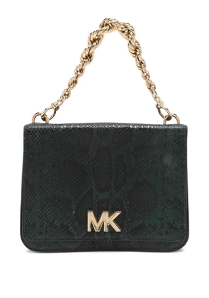 Michael Kors Python-Embossed chain-link shoulder bag - Green